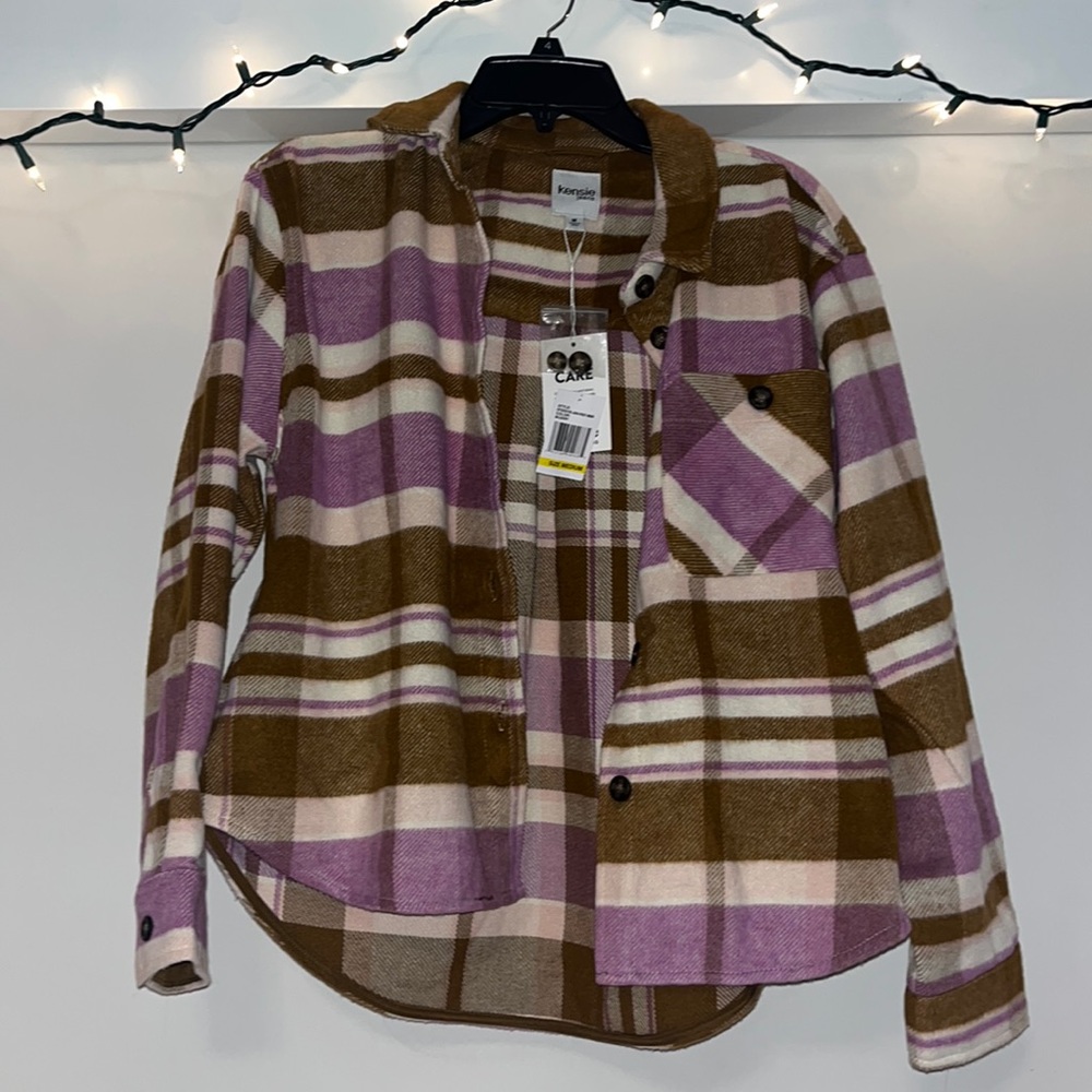 Kensie jeans button up sweater jacket size medium.